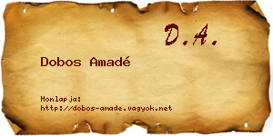 Dobos Amadé névjegykártya